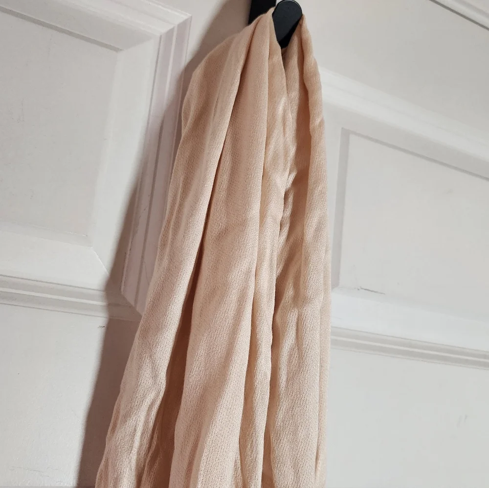 Elegant Cream Fringe Scarf